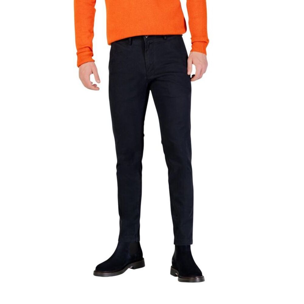 Borghese Blue Cotton Skinny Men's Pants